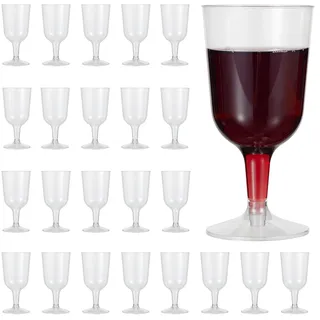 MATANA 48 Premium Weingläser Kunststoff, Plastik Weingläser, 180ml - Stabil & Wiederverwendbar - Mehrweg Cocktailgläser, Weinglas Kunststoff, Weinbecher für Hochzeiten, Partys