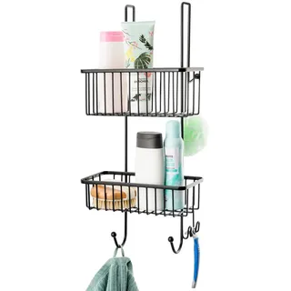 bremermann Duschregal, schwarz, Metall, Kunststoff , Schwarz , 25x55x12 cm , Badezimmer, Baden & Duschen, Duschregale & Duschablagen