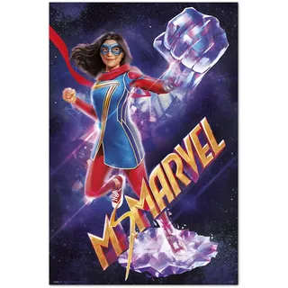 Grupo Erik Marvel Poster - MS Marvel Super Hero Poster - Kunstdruck - Deko Wohnzimmer oder Deko Schlafzimmer - Deko Zimmer - Größe : 61 x 91, 5 cm Marvel Fanartikel - Offizielle Lizenz