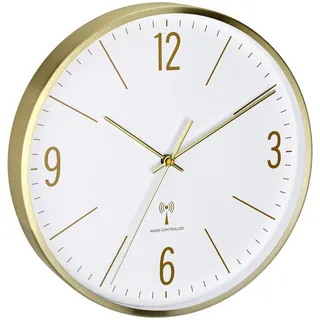 TFA Funk Wanduhr 30 cm 60.3534.53 gold