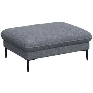 FLEXLUX Pouf »Salino, Fußhocker, Sitzhocker, Polsterhocker,« Kaltschaum & Stahl-Wellen, Füsse Schwarz, blau