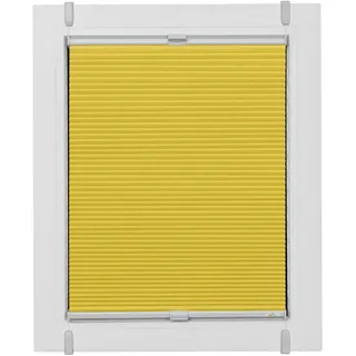 Plissee SUNLINES "Start-up Style Honeycomb", gelb (senf, weiß, weiß), B:49cm H:85cm, Obermaterial: 100% Polyester, Plissees, Plissee, verspannt mit Simply-Fix Klemmträger, Wabenplissee, nach Maß