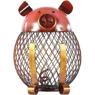 Mloarts Vintage-Sparschwein aus Eisen, unzerbrechlicher Geldorganizer für Münzen und Scheine, personalisierte Retro-Spardose für Kinder, Erwachsene, Mädchen und Jungen, pädagogisches Finanzwerkzeug