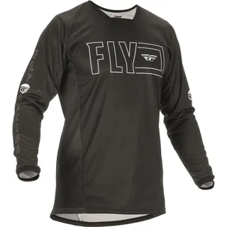 FLY RACING Mx Kinetic Fuel Langarm-trikot - Black / White - S