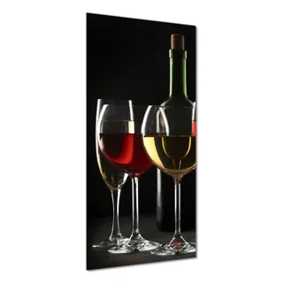 Wallario selbstklebende Duschrückwand 70 x 190 cm mit Motiv Weinverkostung am Abend - Wandverkleidung mit Hochglanzlaminat in Glasoptik