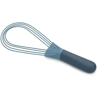 Joseph Joseph Twist Schneebesen - 2 in 1 - Flach und Ballonschneebesen, Geeignet für antihaftbeschichtetes Kochgeschirr, Silikon, blau
