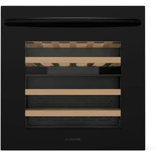 Klarstein Vinsider 30 Built-In Duo Weinschrank | 30 Flaschen | integrierbar | LED | leise Schwarz