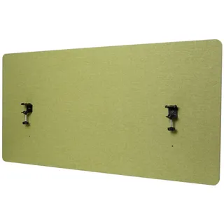 MCW Akustik-Tischtrennwand MCW-G75, Büro-Sichtschutz Schreibtisch Pinnwand, doppelwandig Stoff/Textil ~ 60x120cm grün