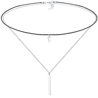 Elli Halskette Damen Choker Geo Dreieck Layer in 925 Sterling Silber