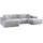 Eckcouch U form Wohnzimmer Couch Large 342cm Siena stoff Poso Grau Grau