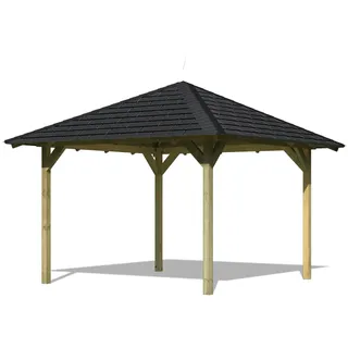 Karibu »Cordoba«, mit Schindeln 357 x 357 cm