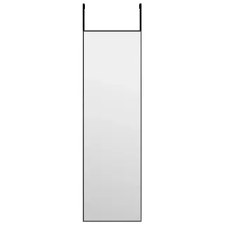vidaXL Türspiegel Schwarz 30x100 cm Glas und Aluminium - Schwarz