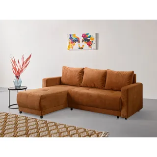 INOSIGN »Navarra, Schlafsofa, 230cm, m. Bettfunktion (115/200cm) und Bettkasten«, Recamiere beidseitig montierbar, in Cord