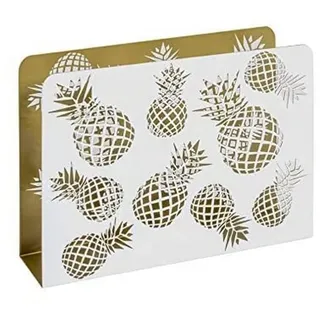 Haku-Möbel HAKU Möbel, Zeitungsständer Pineapple weiß-gold