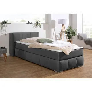 Home Affaire Boxspringbett »Chelles« inkl. Kaltschaumtopper, in 5 Breiten und 3 Matratzenarten, grau