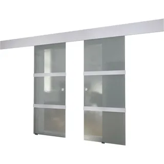VidaXL Dubbele schuifdeur glas - Transparent
