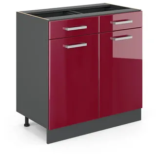 Vicco Schubladenschrank R-Line 80 x 81,6 x 46 cm Rot