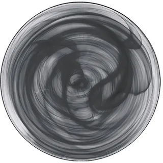 H&H Alabasto Schwarze Glas-Speiseteller, 6er-Set, 27,5 cm