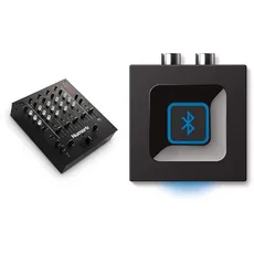 Numark M6 USB - 4-Kanal DJ-Mixer mit integriertem Audio Interface & Logitech Kabelloser Bluetooth Audio-Empfänger, Multipoint Bluetooth