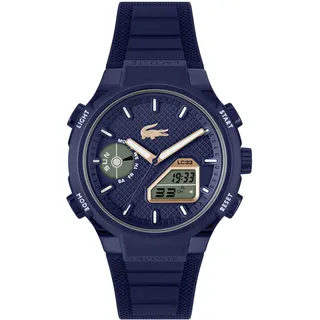 Lacoste 2011516 Herren-Armbanduhr, analog, digital, LC33-Kollektion, schwarzes Silikonarmband