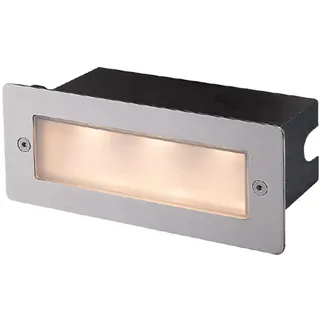 Lucande LED Wandleuchte außen Holly (Modern) in Alu aus Edelstahl (1 flammig,) - Wandeinbauleuchte für Außen Wandlampe Außenwand/Hauswand Haus Terrasse & Balkon