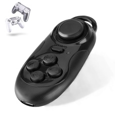Kabellose Bluetooth-Fernbedienung für Gamepad, Selfie-Kamera-Auslöser, kabellose Maus, 3D-VR-Brille, Fernbedienung für iPhone, Android, PC, TV-Box (schwarz)