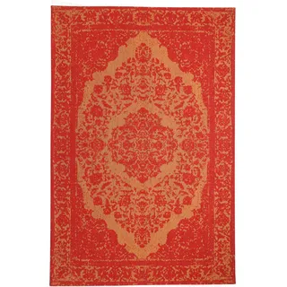 morgenland Designteppich »Medaillon Rosso 200 x 140 cm«, rechteckig, 6 mm Höhe, Kurzflor, rot