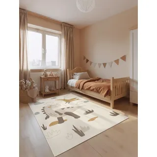 HANSE HOME Dino Kinderteppich 160 x 235 cm Creme/Mulitfarben