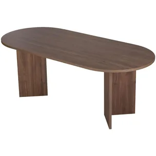 Elegant Walnut Dining Table, 200 x 90 x 75 cm | 100% Melamine Coated Particle Board, 25 mm Thickness | Perfect for Modern Dining Spaces