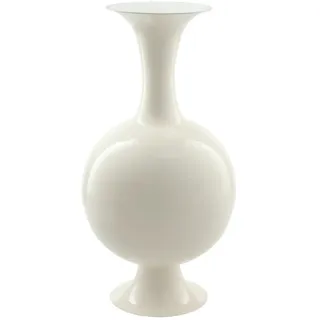 Ambia Home Vase , Weiß Hochglanz , Metall , bauchig , 77 cm , handgemacht, zum Stellen, auch für frische Blumen geeignet , Dekoration, Vasen, Metallvasen