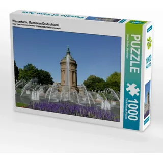CALVENDO Puzzle Wasserturm, Mannheim/Deutschland 1000 Teile Puzzle quer | Lege-Größe cm Foto-Puzzle für glückliche Stunden