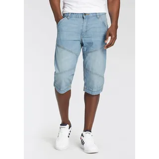 Bermudas ARIZONA "Tom", Herren, Gr. 62, N-Gr, blau (bleached), Denim/Jeans, Obermaterial: 100% Baumwolle, used, Basic, normal kniebedeckend, Hosen Bermudas, Topseller