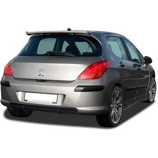 RDX Racedesign Heckschürzenansatz 'Diffuser' kompatibel mit Peugeot 308 HB 2007-2013 (ABS Schwarz glänzend)
