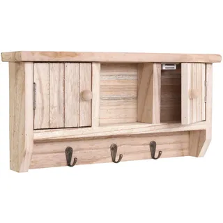 MCW Schlüsselbrett Buche Dekor , Buchefarben , Holz , 40x19x8 cm , Garderobe, Schlüsselkästen & Schlüsselboards