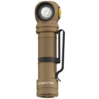 Armytek Wizard C2 Pro Max Sand White LED Taschenlampe mit Gürtelclip, mit Holster akkubetrieben 400