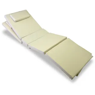 VCM Sonnenliege 188 x 58 x 0 cm Weiß