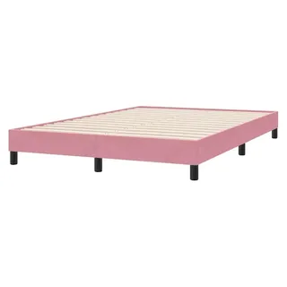 Bettgestell Rosa 140x220 cm Samt - Rosa