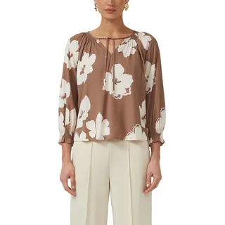 s.Oliver Gemusterte Bluse mit Raffungen