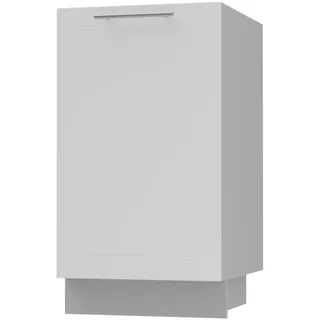 Feldmann-Wohnen Küchenunterschrank Kvantum D1D/45 Weiß Matt / Grau Matt 45 / 50 / 82cm , Weiß, Grau , Holz , Rechteckig , 45x82x50 cm , Küchen, Küchenmöbel, Küchenschränke, Küchenunterschränke