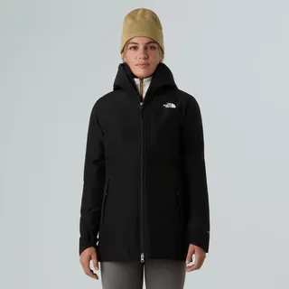 Funktionsmantel THE NORTH FACE "W HIKESTELLER PARKA SHELL JACKET", Damen, Gr. M, schwarz (tnf schwarz), Obermaterial: 100% Polyester, Mäntel Funktionsmantel, mit verstellbarer Kapuze, mit Reißverschlusstaschen