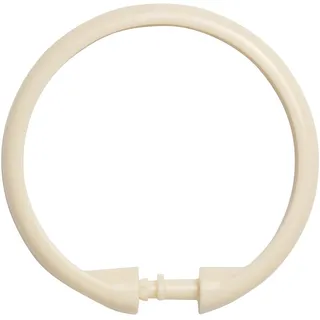 Kenney Glatte Duschvorhangringe, Plastik, Cream, Standard