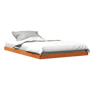 vidaXL Massivholzbett Wachsbraun 120x190 cm Kiefer