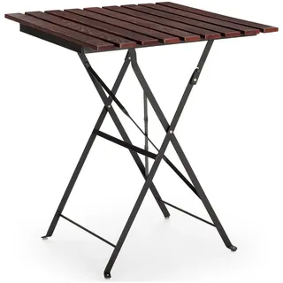 VS Venta-stock Gartenklapptisch 60 x 60 x 70 cm Schwarz