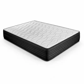 DUÉRMETE ONLINE - Viskoelastische Matratze, wendbar, für Winter-Sommer, mittlere Härte, Dicke 25 cm, milbendicht, Anti-bacerien und hypoallergen, 180 x 200 cm