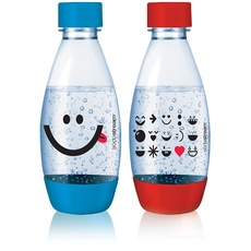 Bild von PET-Flaschen 2 x 0,5 l blau/rot