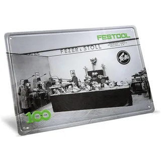 Festool 100 Jahre Blechschild Retro Messestand, limitierte Auflage