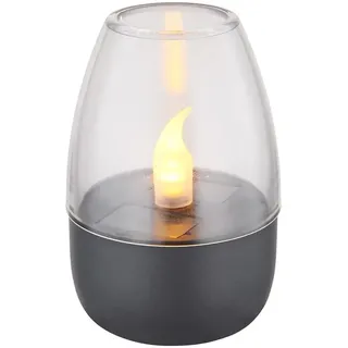 GLOBO Solarleuchte Edelstahl grau dunkel, LED