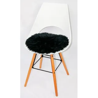 Heitmann-Felle Lamm Stuhlkissen Ø 45 cm Schwarz
