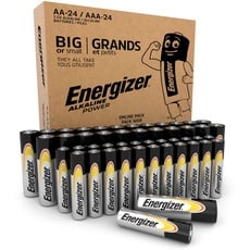 Energizer Alkaline Power AA + AAA Batterien (48er Pack), Kombipackung mit 48 Stück