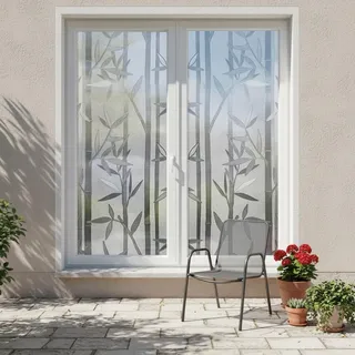 Ambiance Sticker Klebeband, Blickdicht, Bambus, für Fenster, elektrostatisch, Blickdicht, UV-Schutz, 45 cm x Länge 3 m